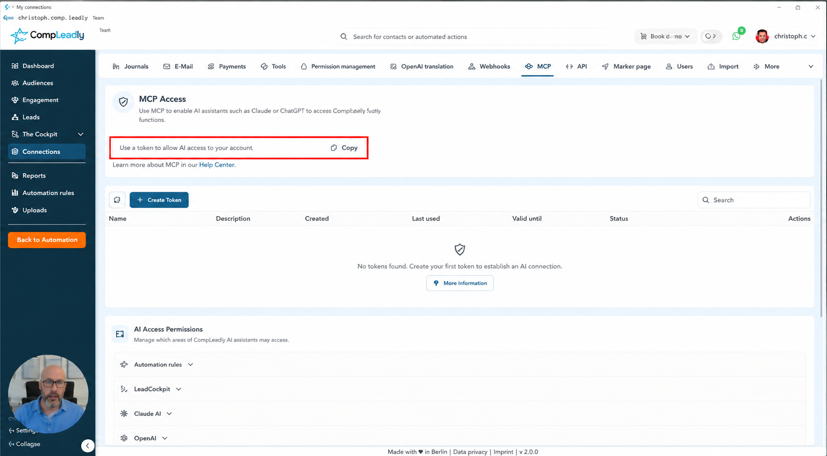 Connect Claude with CompLeadly (set up MCP connector)