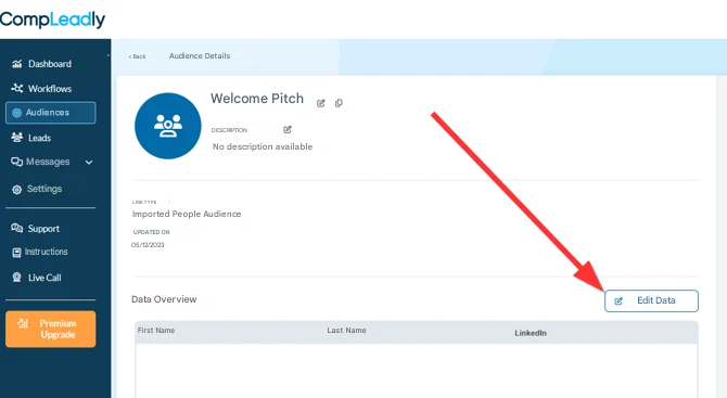 Remove people / contacts from a saved list in CompLeadly.