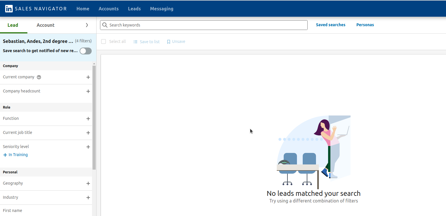 No leads matched your search