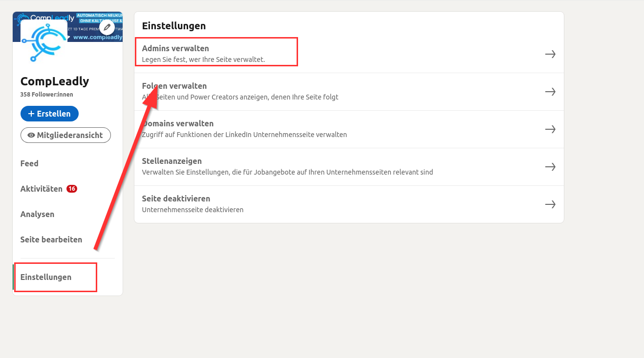 Wie können meine Mitarbeiter Follower zur Unternehmensseite einladen