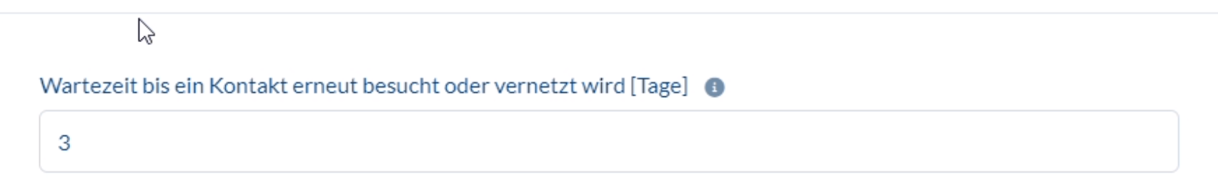 Wie kann man mit einem gewünschten Abstand erst besuchen, dann folgen, dann vernetzen?