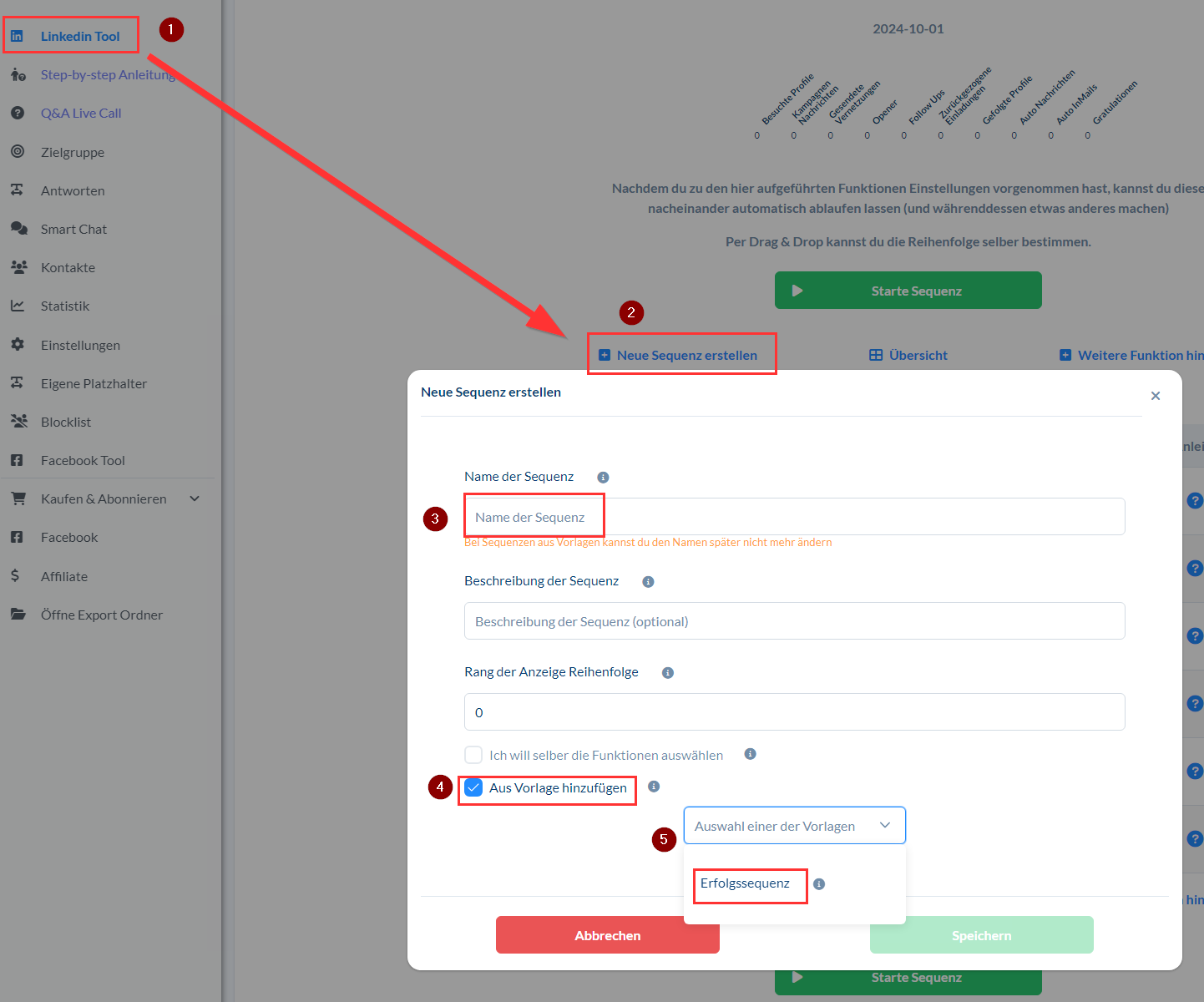 Use-Case: Erfolgssequenz in CompLeadly einrichten (Folgen vor Vernetzen und danach eine Dankesnachricht)
